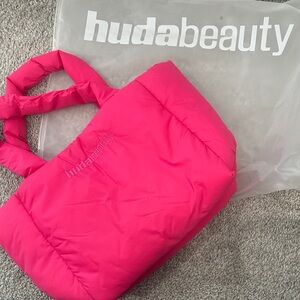 Huda Beauty Fuchsia Tote Bag